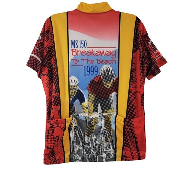 Revi Breakaway To The Beach MS 150 Men’s Cycling Jersey - Size Large - USA Made - Picture 3 of 16